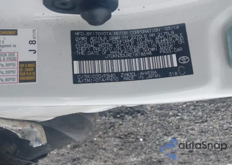 2014 Toyota Prius Three from USA, damaged, VIN JTDKN3DUXE1818698